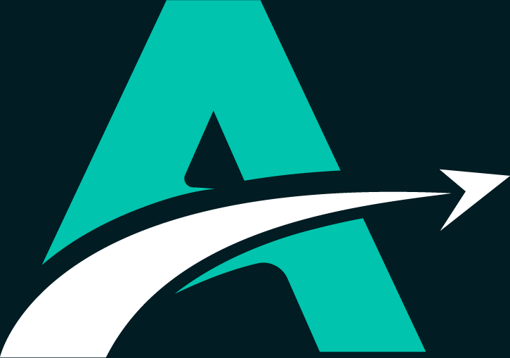 Academy for Travel icon on a dark background