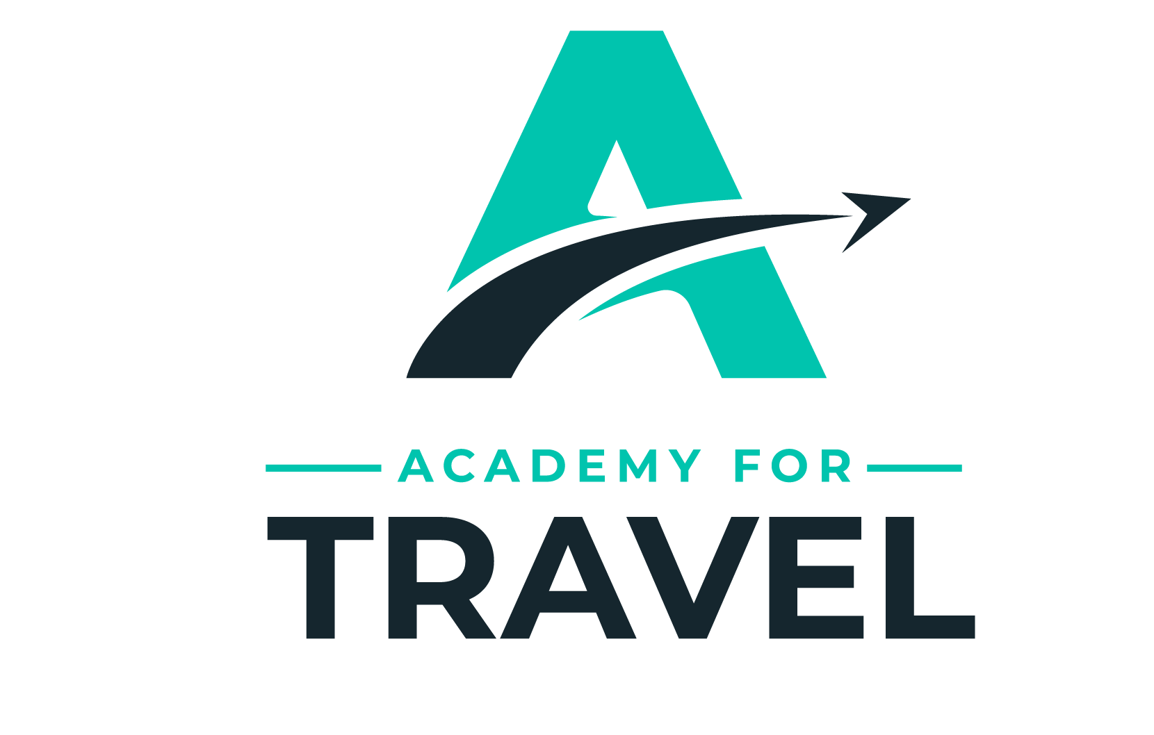 Academy for Travel vertical logo for light backgrounds